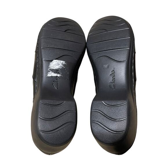 Clarks Women's Black Leather Channing Ann Comfort Slip-On Loafer Size 10 NEW - Picture 5 of 11